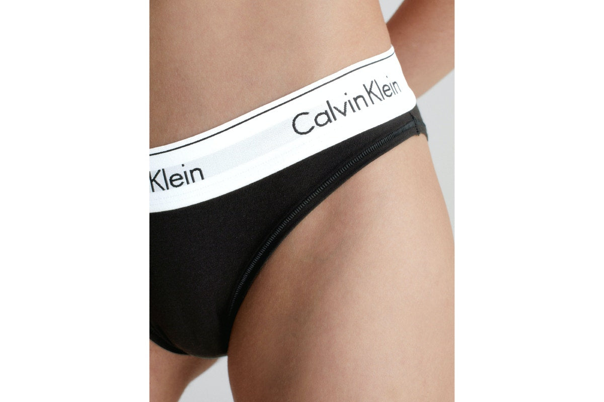 Calvin Klein Women's Modern Cotton Bikini (Black, Size L)
