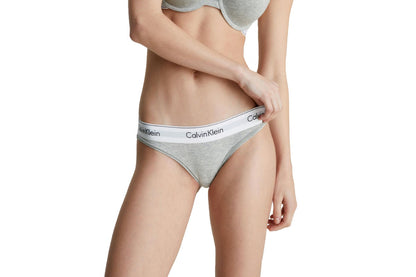 Calvin Klein Women's Modern Cotton Bikini (Grey Heather, Size XS)
