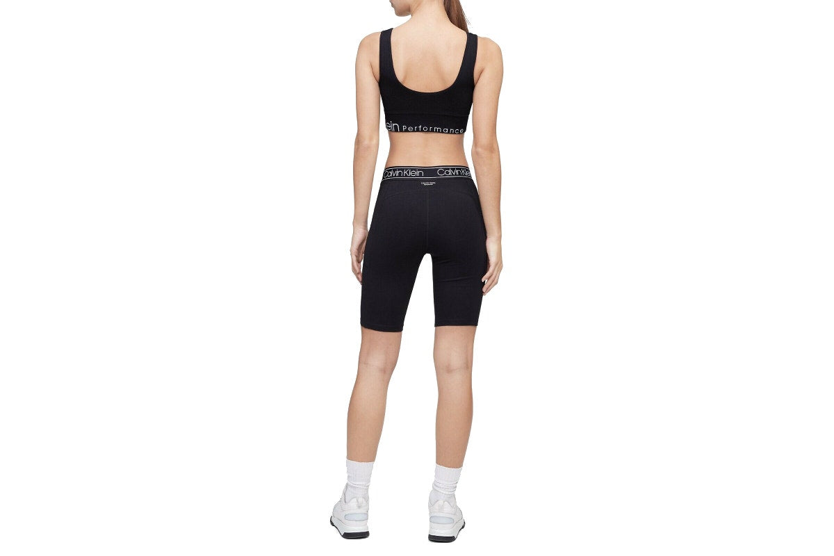 Calvin Klein Women's Performance Logo Bike Short - Black; Size M