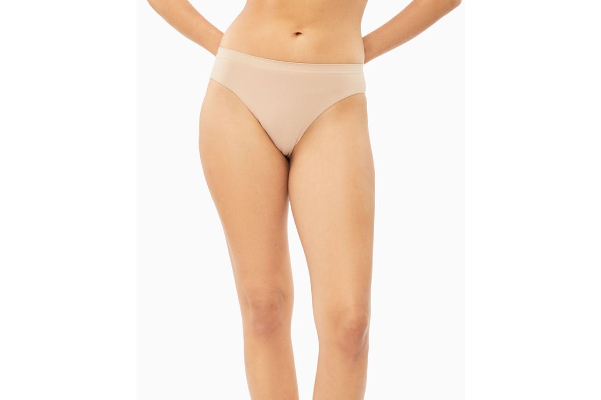 Calvin Klein Women's Invisibles Hipster 3 Pack (Light Caramel, Size XL)