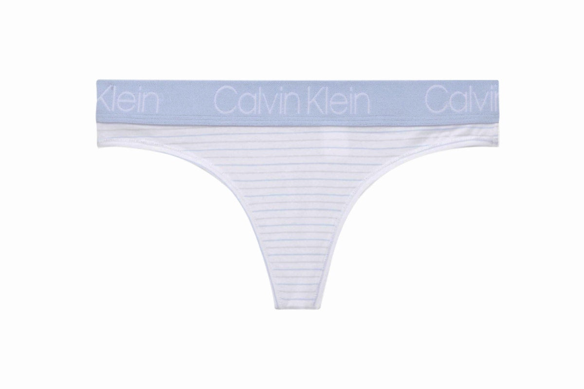 Calvin Klein Women's CK One Body Cotton Thong (White, Size XS)