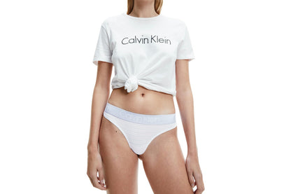 Calvin Klein Women's CK One Body Cotton Thong (White, Size XS)
