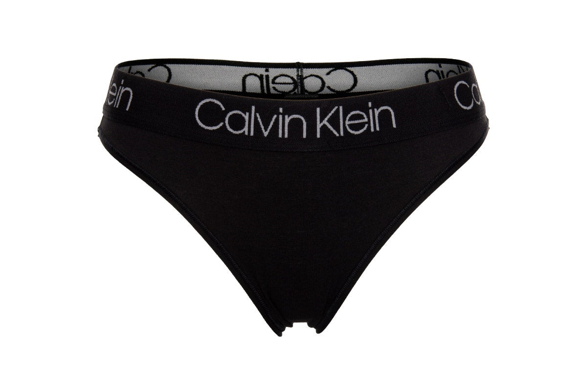 Calvin Klein Women's Body Cotton High Leg Tanga Bikini (Black, Size XS)