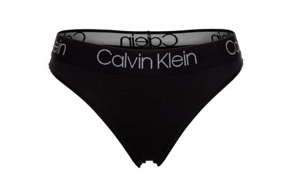 Calvin Klein Women's Body Cotton High Leg Tanga Bikini (Black, Size XS)