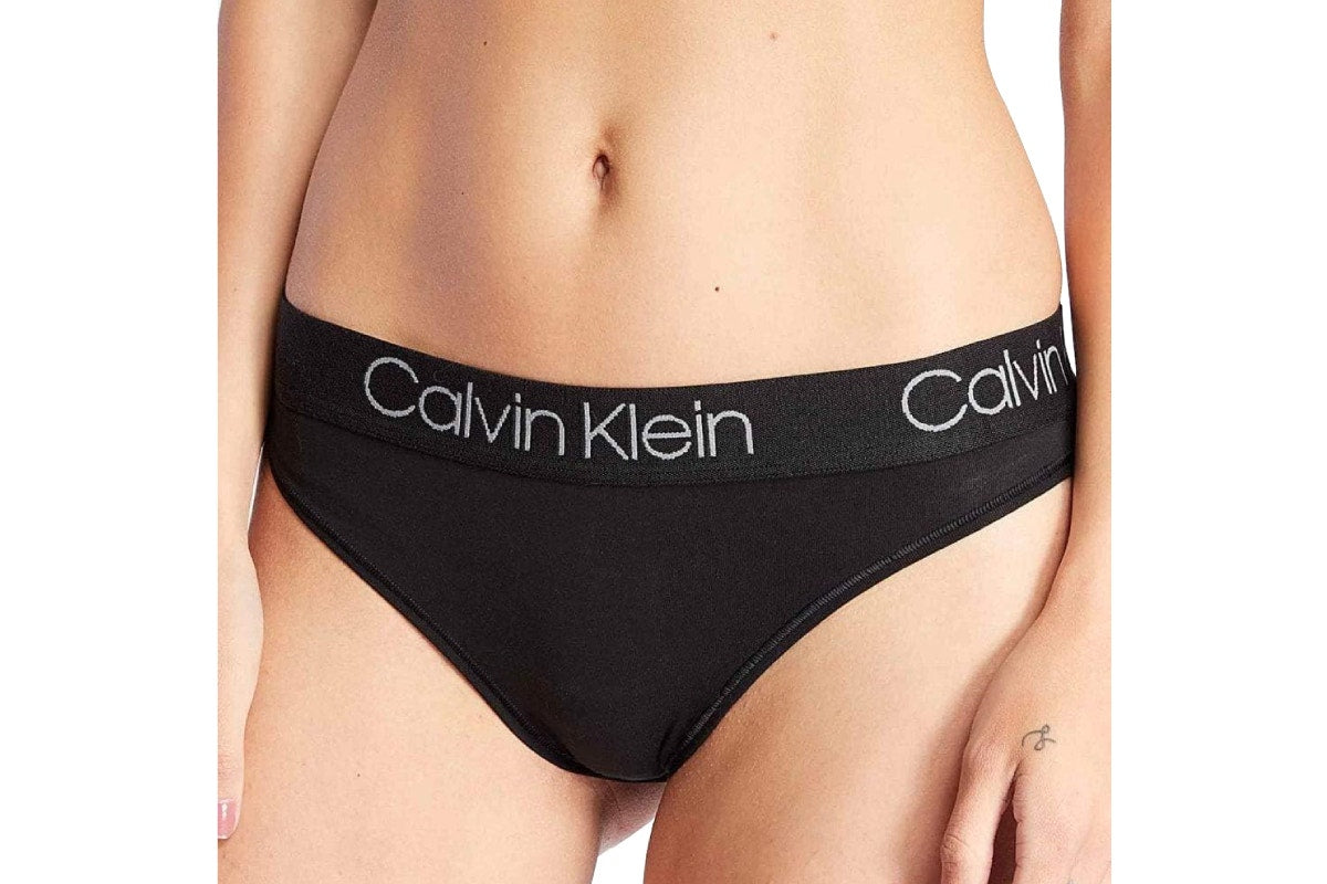 Calvin Klein Women's Body Cotton High Leg Tanga Bikini (Black, Size XS)