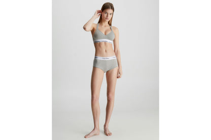 Calvin Klein Women's Modern Cotton Lightly Lined Bralette (Grey Heather Size XS)
