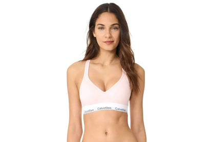 Calvin Klein Women's Modern Cotton Lightly Lined Bralette (Nymph's Thigh, Size XS)