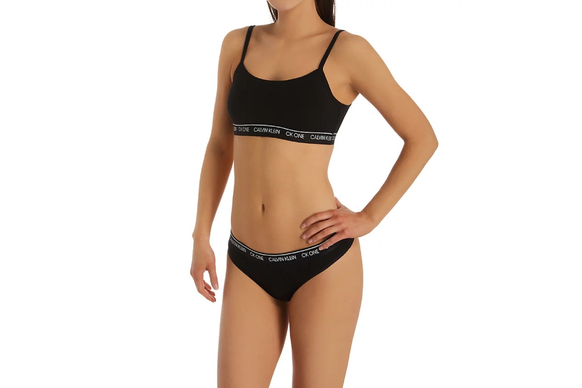 Calvin Klein Women's Ck One Cotton Thong (Black, Size XS)