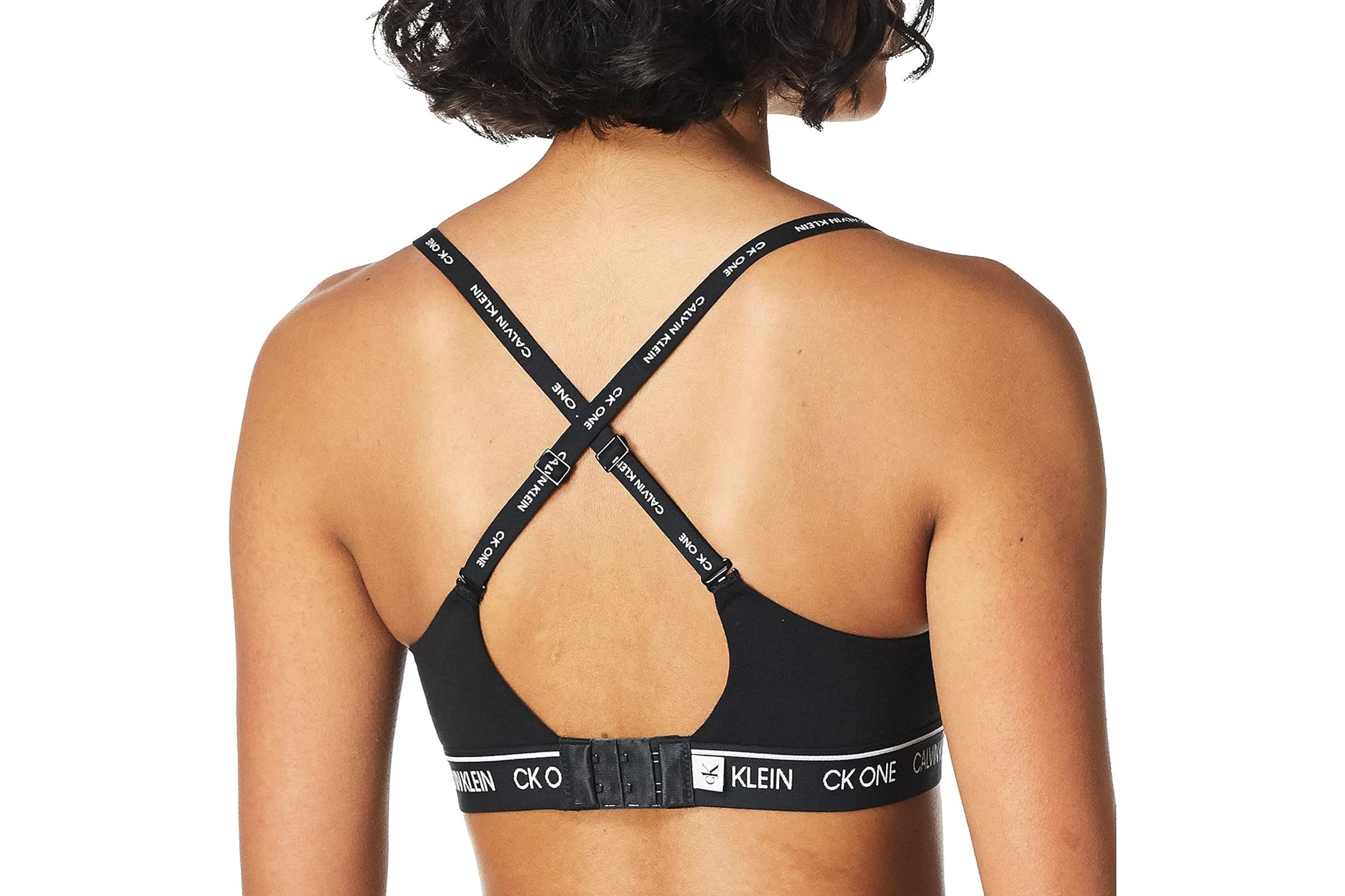 Calvin Klein Women's CK One Cotton Lightly Lined Bralette (Black, Size XS)