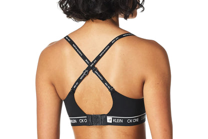 Calvin Klein Women's CK One Cotton Lightly Lined Bralette (Black, Size XS)
