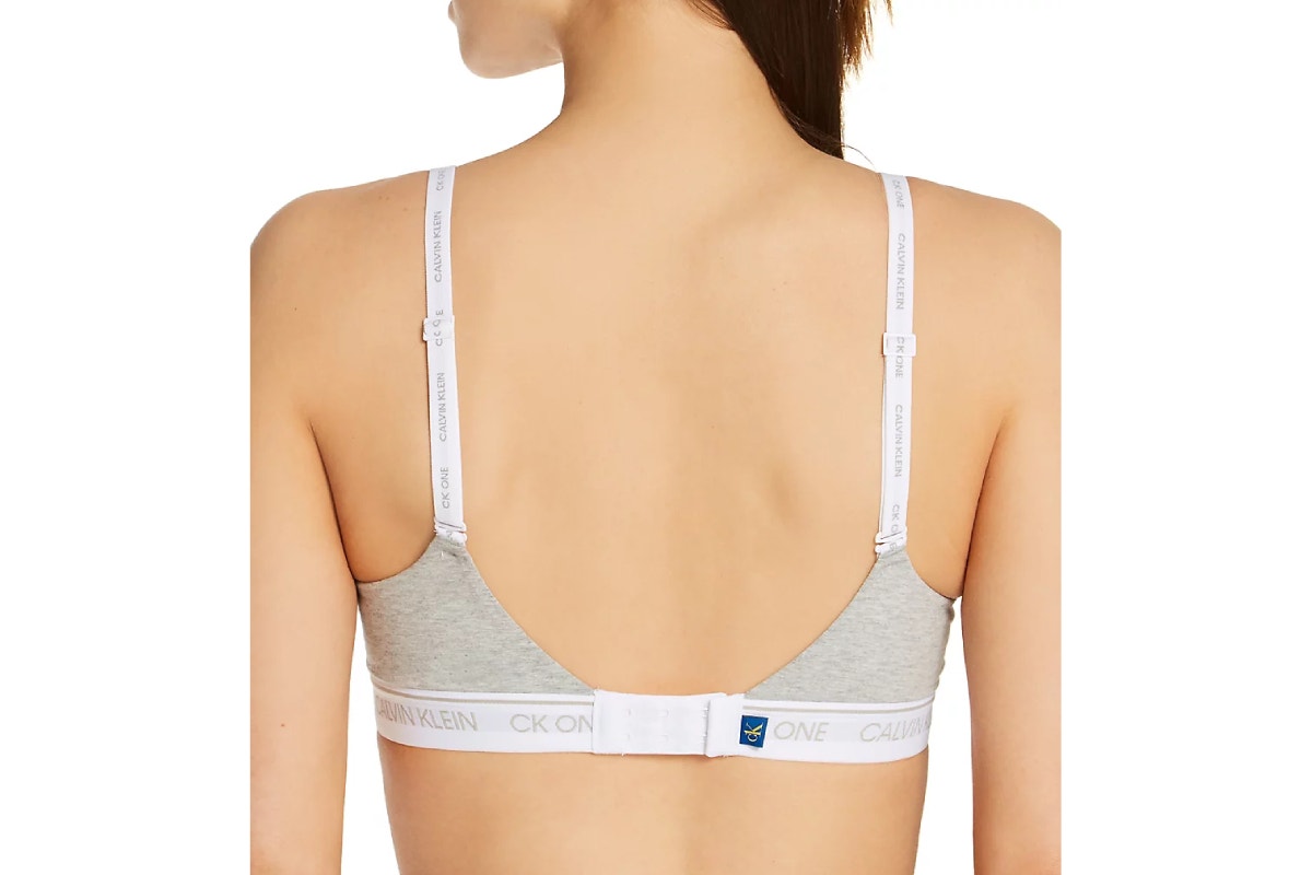 Calvin Klein Women's CK One Cotton Lightly Lined Bralette (Grey Heather, Size S)