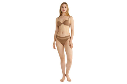 Calvin Klein Women's Perfectly Fit Flex Lightly Lined Demi Bra (Beige, Size 34D)