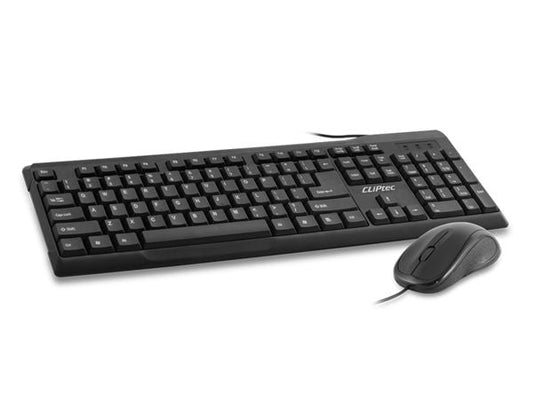 CLiPtec OFIZ-COMBO USB KEYBOARD AND MOUSE COMBO SET (SPILL RESISTANT DESIGN) Black | Auzzi Store