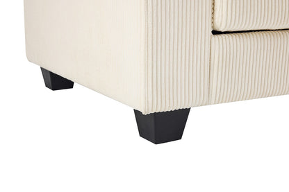 Airluxe Haines 4 Seater Modular Sofa & Ottoman Set (Cream)