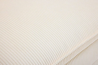 Airluxe Haines 4 Seater Modular Sofa & Ottoman Set (Cream)