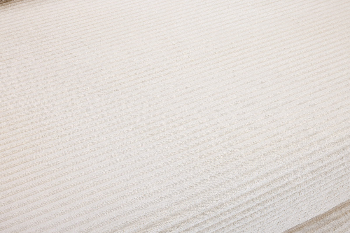 Airluxe Mia 3 Seater Corduroy Compressed Sofa Bed (Cream)