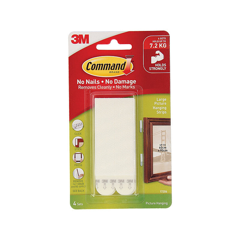 COMMAND Hang Strips 17206 Large Pack of 4 | Auzzi Store