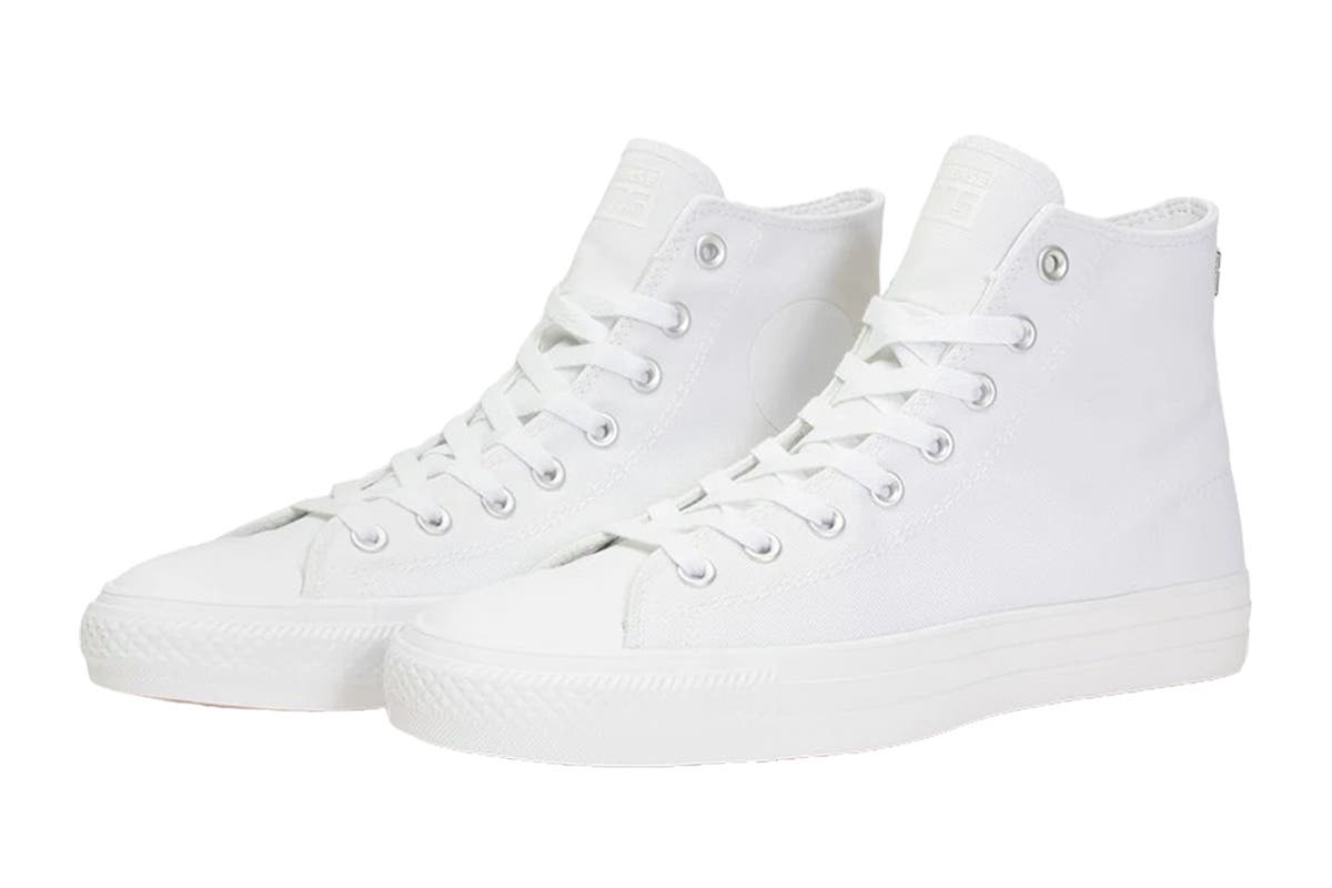 Converse Unisex Chuck Taylor All Star Pro Hi Casual Shoes  - White/White/White