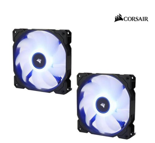 CORSAIR Air Flow 140mm Fan Low Noise Edition / Blue LED 3 PIN - Hydraulic Bearing, 1.43mm H2O. Superior cooling performance. TWIN Pack! | Auzzi Store