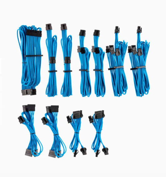 CORSAIR Corsair PSU - BLUE Premium Individually Sleeved DC Cable Pro Kit, Type 4 Generation 4 | Auzzi Store