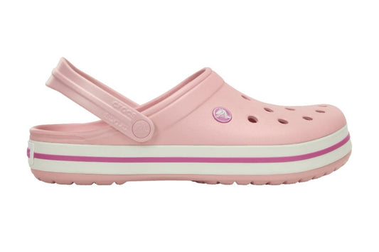Crocs Unisex Crocband Clog Sandals  - Pearl Pink/Wild Orchid, Size M4/W6 US 