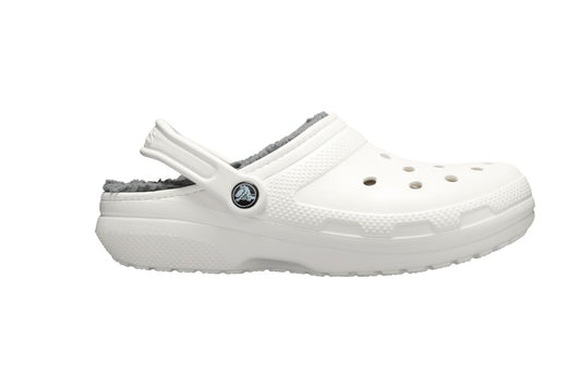 Crocs Classic Lined Clog (White/Grey, Size M9/W11 US)