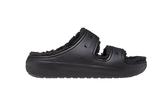 Crocs Cozzzy Lined Sandal (Black, Size M9/W11 US)