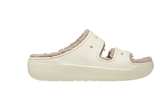 Crocs Cozzzy Lined Sandal (Bone/Mushroom, Size M9/W11 US)
