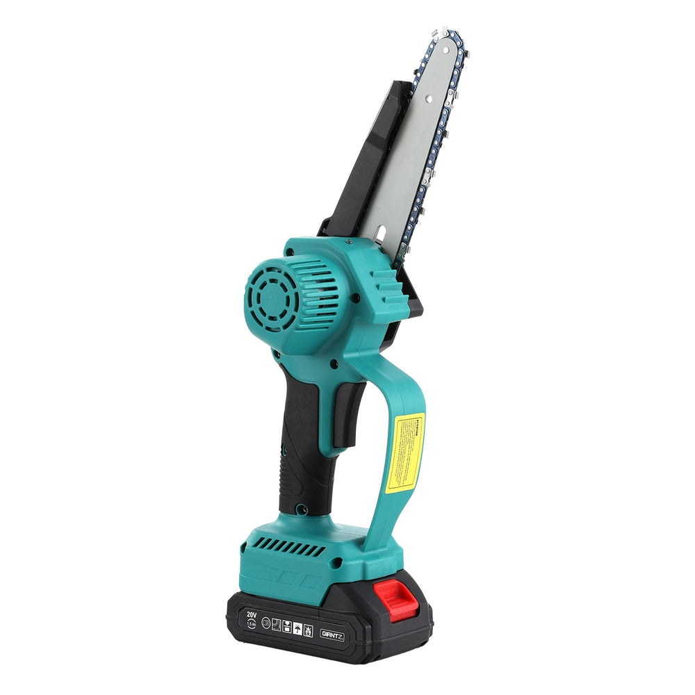 Giantz 6" Mini Cordless Electric Chainsaw, 2x20V Lithium, Copper Motor, Ergonomic, Safety Lock