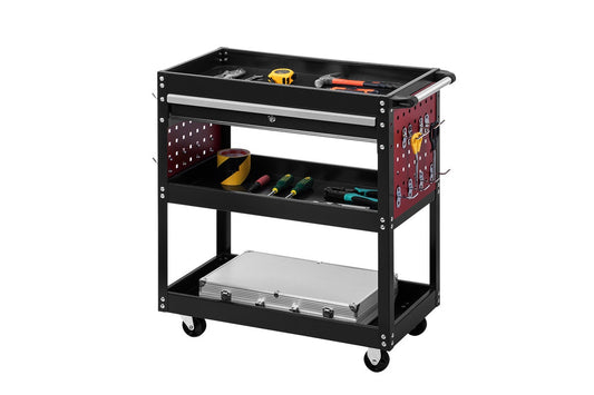 Certa 3-Tier Steel Tool Trolley