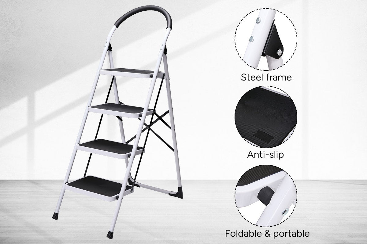 Certa Steel Frame 4-Step Folding Ladder