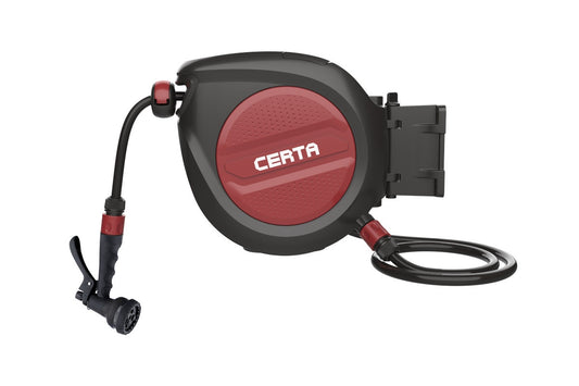 Certa 15m Retractable Garden Hose Reel with Spray Nozzle