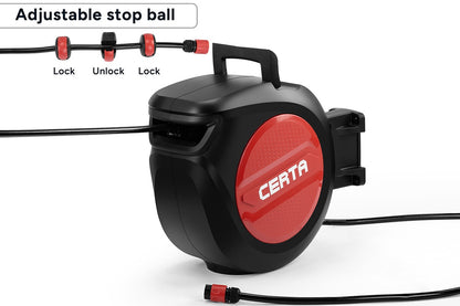 Certa 30m Retractable Garden Hose Reel with Spray Nozzle