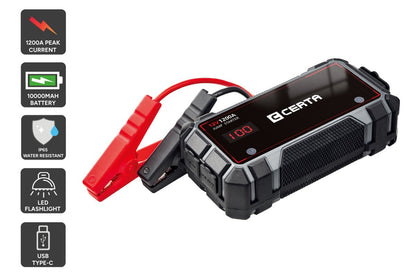 Certa 1200A 10000mAh Portable Jump Starter