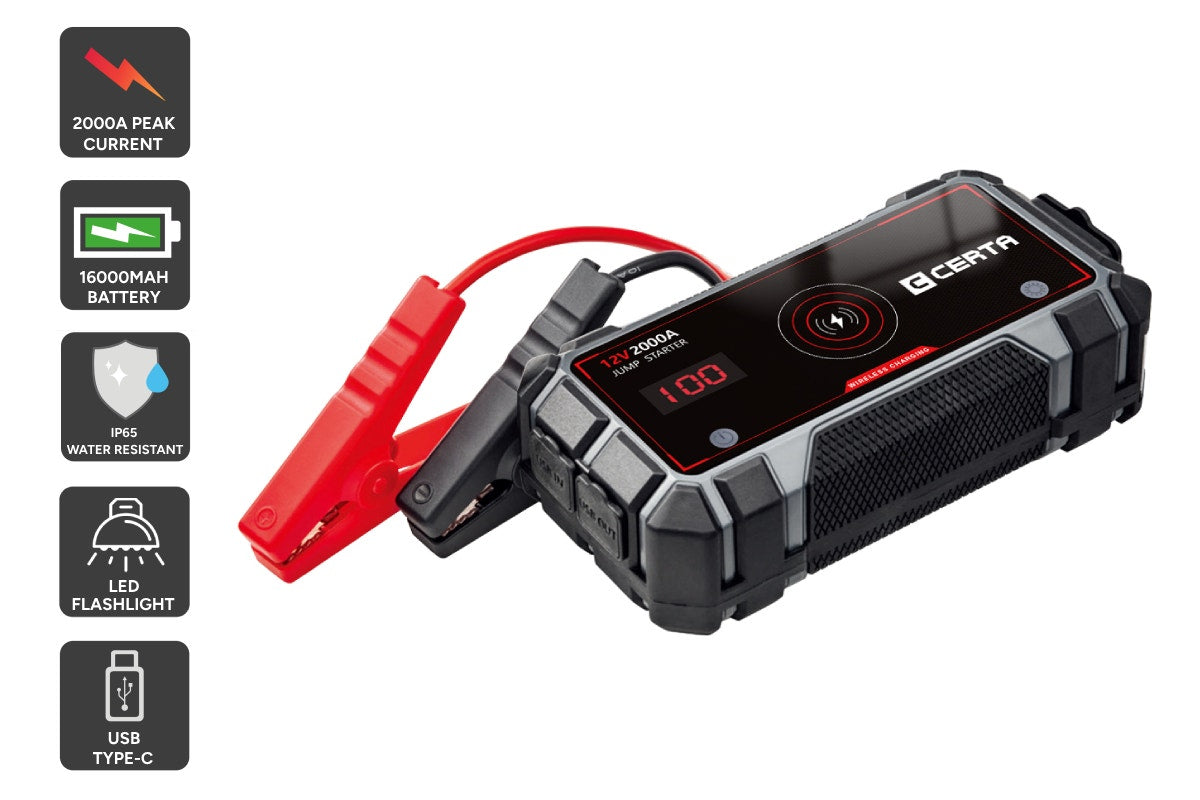 Certa 2000A 16000mAh Portable Jump Starter