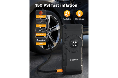 Certa Portable Jump Starter with Air Compressor and Power Bank 3000A 16,000mAh
