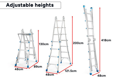 Certa 4m Multipurpose Telescopic Foldable Ladder with Platform