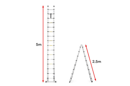 5m Telescopic Foldable Ladder