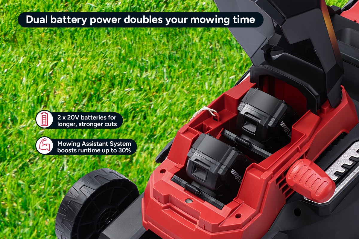 Certa PowerPlus 40V (2 x 20V) 38cm Brushless Lawn Mower Kit