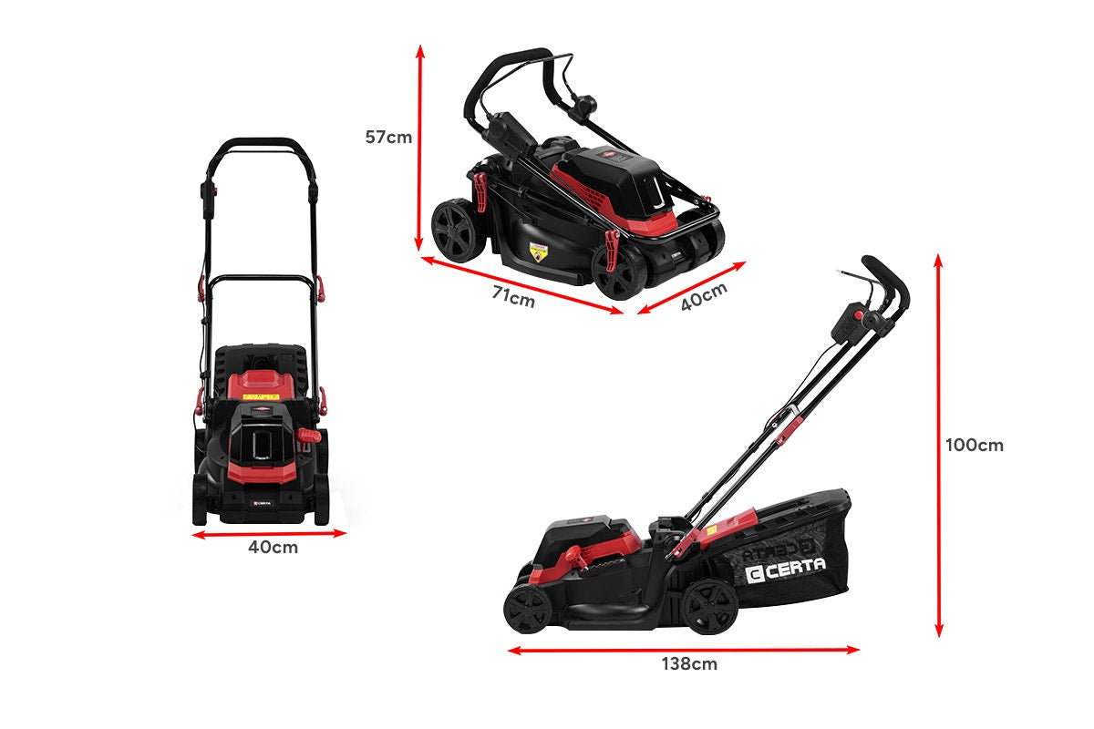 Certa PowerPlus 40V (2 x 20V) 38cm Brushless Lawn Mower Kit