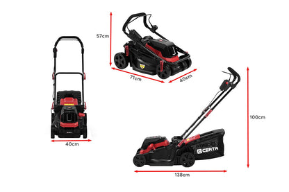 Certa PowerPlus 40V (2 x 20V) 38cm Brushless Lawn Mower Kit