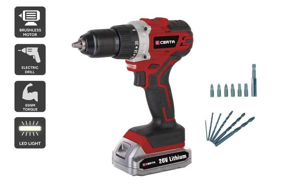 Certa PowerPlus 20V Brushless Impact Drill (Skin Only)