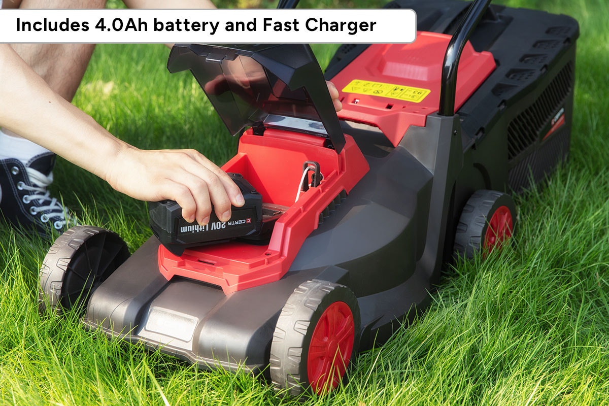 Certa PowerPlus Brushless Motor Lawn Mower (Skin + 4.0Ah Battery + Charger)