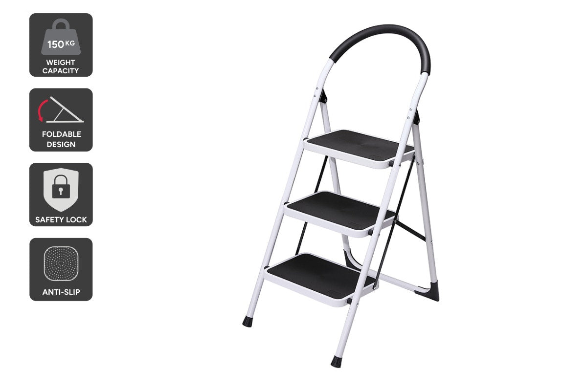 Certa Steel Frame 3-Step Folding Ladder