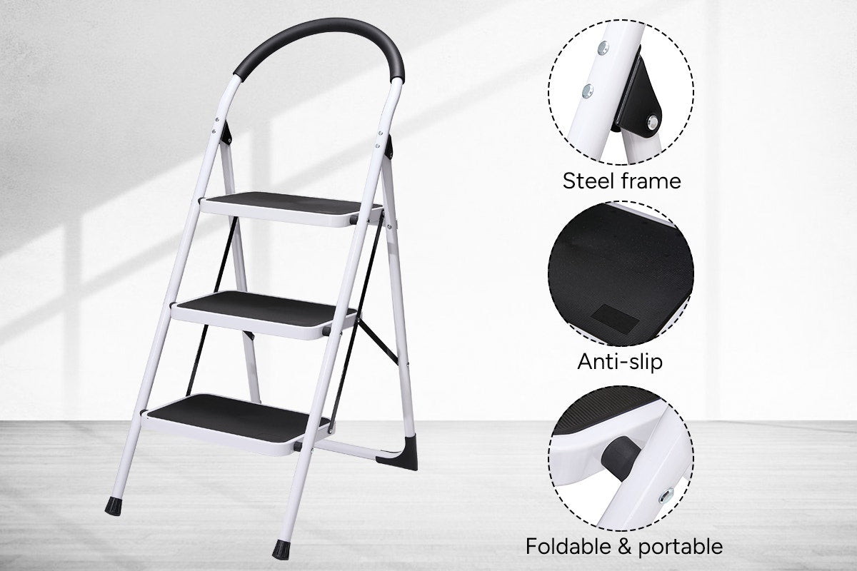 Certa Steel Frame 3-Step Folding Ladder