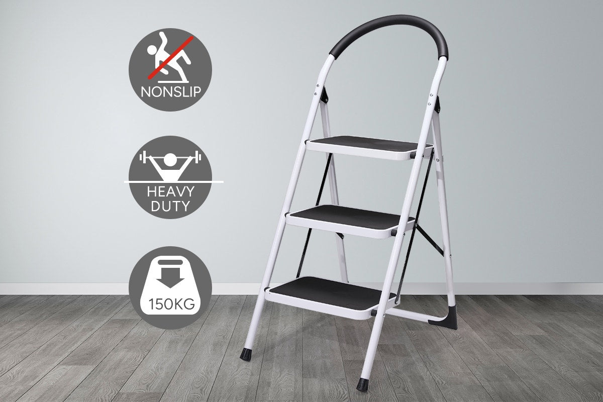 Certa Steel Frame 3-Step Folding Ladder