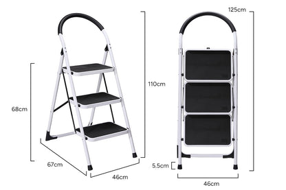 Certa Steel Frame 3-Step Folding Ladder