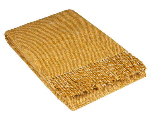 Cambridge Throw - 100% NZ Wool - Mustard | Auzzi Store
