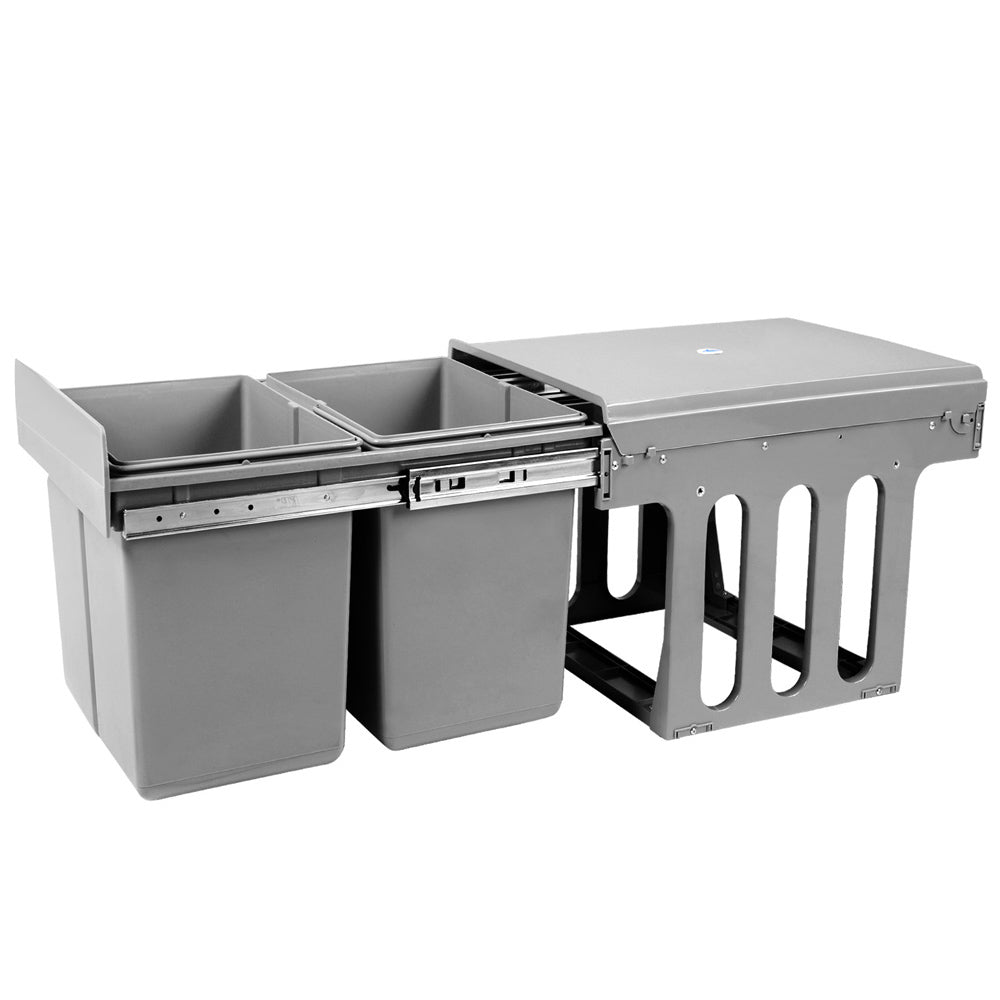 Cefito 2x15L Pull Out Bin - Grey | Auzzi Store