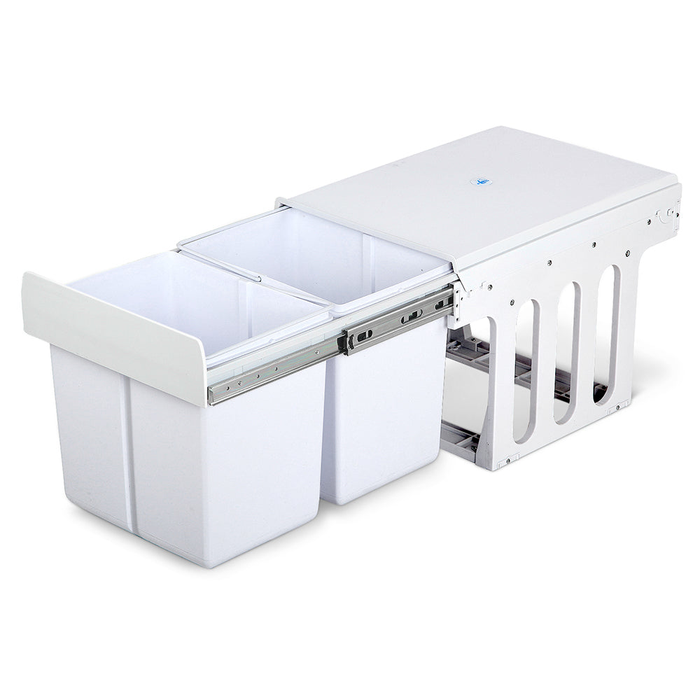 Cefito 2x15L Pull Out Bin - White | Auzzi Store